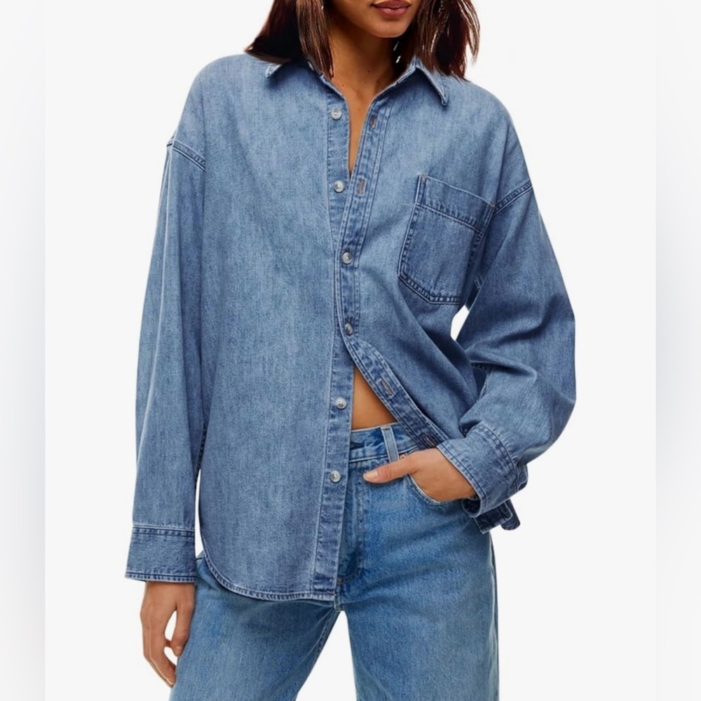 Denim Button Down - image 1